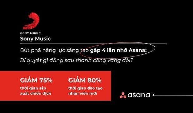 Sony Music bứt phá năng lực sáng tạo gấp 4 lần nhờ Asana